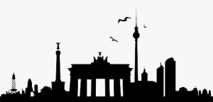 Die Skyline von Berlin.