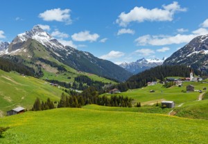 Blick auf die Berge in Österreich.